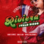 Affiche de la soirée Riviera Italo Disco avec DJ Woustache aux Tontons Bringueurs, Nantes
